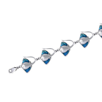 Stingray Sterling Silver Link Bracelet TBL020-DD - Jewelry